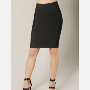 Wow Couture Black MIDI Bandage Pencil Skirt